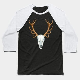 Stag's skull Baseball T-Shirt